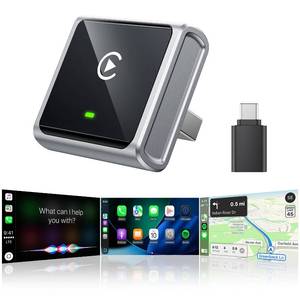 lot 14109 image: 2026 Wireless CarPlay Adapter for Apple iPhone Only, Upgrade Mini CarPlay Adapter Converts Wired to Wireless CarPlay for Apple, Plug & Play, No Delay, Auto-Connect GPS Works, USB-AC, Grey