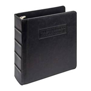 lot 14122 image: Samsill Contrast Stitch Vintage 2 Inch 3 Ring Playbill Binder, Compatible with Theater Programs and Broadway Programs, My Broadway Debossed