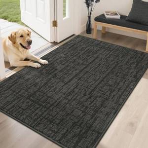lot 19165 image: COSY HOMEER-Dirt-Trapper-Door-Mat 32x48 Non-Slip Entryway Rugs Washable Welcome Mat Absorbent Entrance Mats Low Pile Dog Door Mats for Front Back Doomats and Wet Shoes,Dark Grey