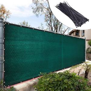 lot 19220 image: Royal Shade 4 x 50 Green Fence Privacy Screen Windscreen Cover Netting Mesh Fabric Cloth - Cable Zip Ties Included (We Make Custom Size)