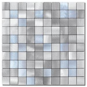 lot 19224 image: VAOVI Peel and Stick Backsplash for Kitchen Metal Mosaic Square Fireplace Tile Heat Resistant Wall Stickers(Blue Gray,10PCS)