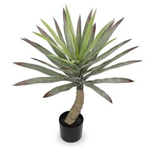 lot 19260 image: Briful Large Agave Plants Artificial 27.5in Tall Fake Potted Agave Plant Indoor Faux Succulent Tropical Plants for Home Office Room Balcony Garden Outdoor Decor