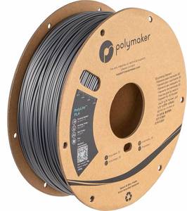 lot 19284 image: Polymaker PLA Filament, Steel Grey 3D Printing PLA Filament 1.75mm 1kg - PolyLite 3D Printer PLA Filament, Dimensional Accuracy - 0.03mm, Compatible with Most 3D Printer, Steel Grey