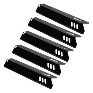 lot 20008 image: Unicook Grill Burner Covers 15L x 3.8W, Compatible with Dyna-Glo DGF510SSP, DGF493BNP, Heavy Duty Grill Heat Plates, Porcelain Heat Shields, BBQ Replacement Parts,5 Pack