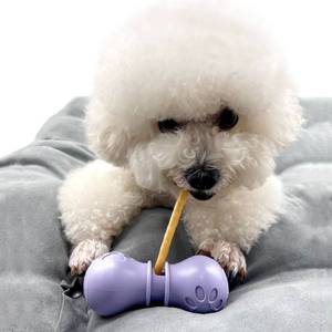lot 20025 image: BoniVet Bully Stick Holder for Dogs, Chew Holder, Prevent Choking Safety Device (Purple, Small)