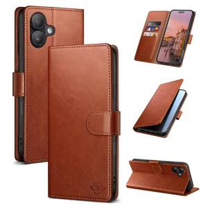 lot 20038 image: SUANDUCK Wallet Case for iPhone 17 6.3 with RFID-Blocking Credit Card Holder, PU Leather Folio Flip Cover Women Men Protective Phone Case Compatible with Apple 17, Light Brown