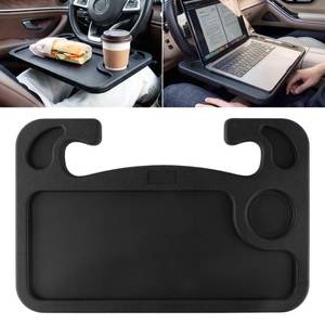 lot 20045 image: JUSTTOP Car Steering Wheel Desk for Laptop,Multipurpose Travel Car Accessories, Car Seat Stand Trays for Eating, Steering Wheel Overhead Table Console(Black)