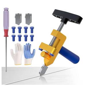 lot 20080 image: LATTHANT Glass Tile Cuttter with 3 Tungsten Steel Blade, 2-in-1 Manual Tile Cutter Tool with Breaking Pliers, Glass Cutter Hand Tool for 3-15mm Ceramic tiles, Glass, mirror, Home DIY Tool Kit