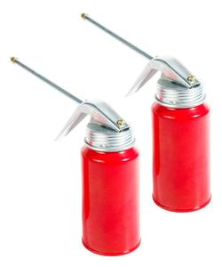 lot 20447 image: UBOG 2PCS Oil Can,Pump Oil Can,Car Accessories,Metal Pump Oil Can,Pump Oil Sprayer,200ML Oil Squirt Can,Manual Pump Oiler With Nozzle,Gun Oil Spray Can for Auto Motorcycles Applications