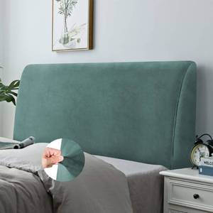 lot 20450 image: DUJUIKE Bed Headboard Slipcover, Stretch Bed Headboard Cover, Dustproof Protector Cover for Linen Fabric Tufted Upholstered Headboard (Cypress Green, Queen Headboard Length (59-67))