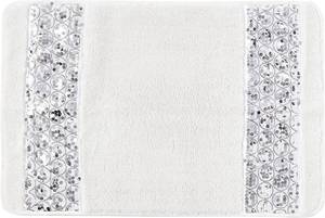 lot 20465 image: Zahari Home Sinatra Bathroom Rug Classic Bath Rug Stylish Bling Bath Mat, Size 32 x 21, White