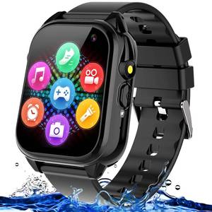 lot 20476 image: Waterproof Smart Watch for Kids 3-12 Years Old Boys Toys with 26 Games, Video Camera, Pedometer, Music Player, Alarm Clock, Flashlight, HD Touchscreen Toddler Watches Girls Birthdays Gifts (Black)