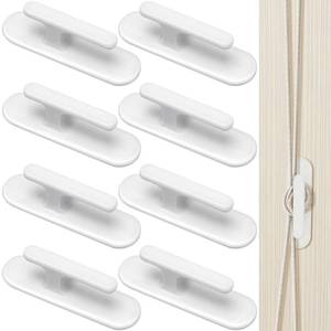 lot 20479 image: 8 Pieces Blind Cord Twister Safety Hooks Adhesive Blind Cord Holder Window String Holder Child Proofing Wind Up for Home Office Kindergarten Use