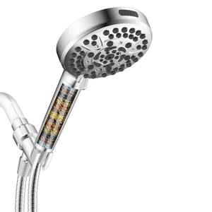 lot 19230 image: Chrome Shower Head and Filter Cartridge System (Minor Cosmetic Damage)