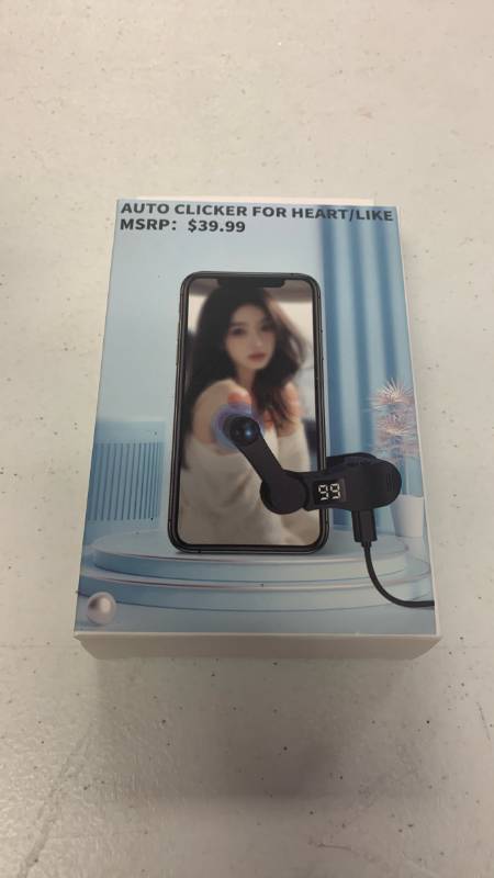 lot 120 image: Auto Clicker for Smart Phone, Phone Screen Tapper for Phone Apps, Autoclicker Fast Click Simulation Finger Continuous Click for Gaming, Adjustable Speed Physical Clicker
