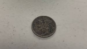 lot 6 image: 1944-D Mercury Silver Dime Coin 90% Silver
