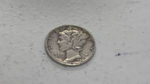 1943 Mercury Silver Dime Coin 90% Silver