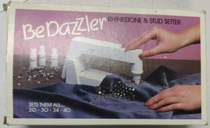 lot 403 image: Vintage Bedazzler Rhinestone Stud Setter 90s Patterns Instructions Original Box