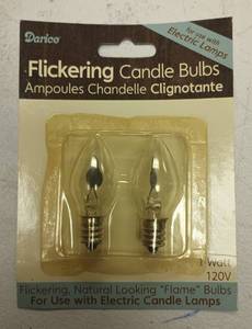 lot 407 image: Flickering Candle Bulbs for Electric Lamps