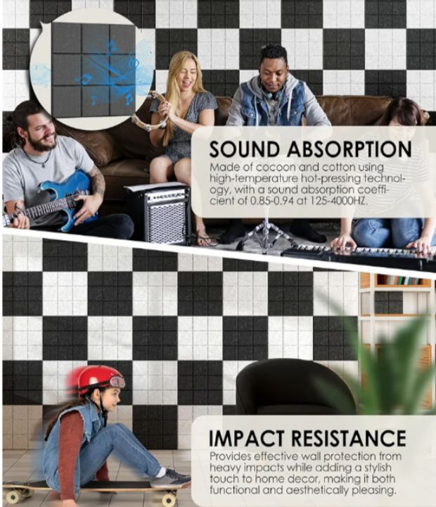 lot 4724 image: MaxGear Nine-Grid Cork Board 36 x 24 Self-Adhesive Pin Board, 6 Pack White Felt Bulletin Board Tiles, Wall Panels Alternative with Pushpins for Office, Home Photo Meno, School Decor (WHITE)