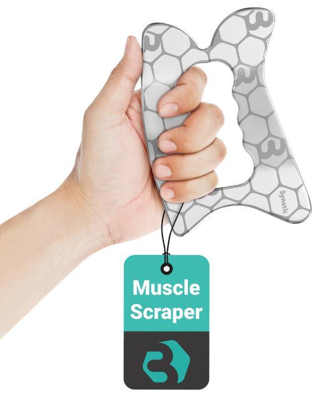 lot 4892 image: Stainless Steel Gua Sha Body Scraper - Scar Tissue & Fascia Massage Tool - Physical Therapy IASTM Scraping Tool