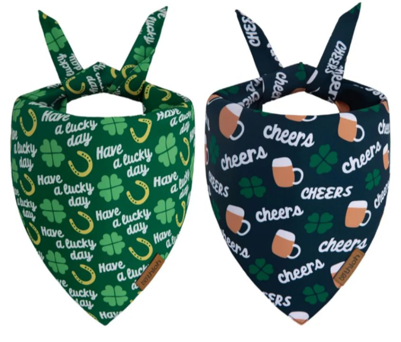 lot 5054 image: St. Patricks Day Pet Bandanas - Size L
