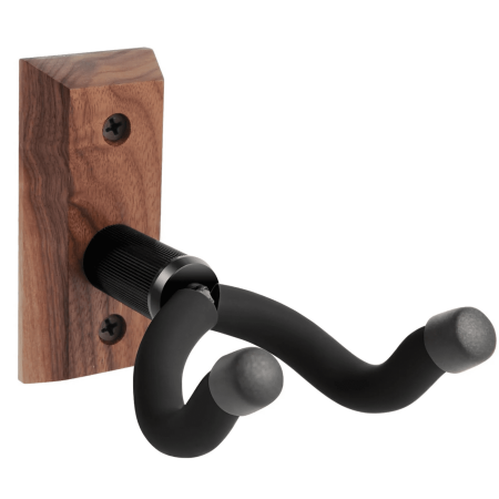 lot 5063 image: Guitar Wall Mount Guitar Hangers hooks Bracket Holder Stand for Acoustic and Electric Guitars Bass Banjo Mandolin Walnut Wood