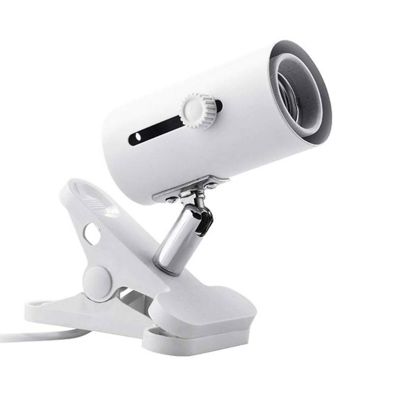 lot 4951 image: Superdream Reptile Lamp Fixture Holder, Adjustable Stand Socket for Pet Brooder Lizard Turtle Snake Aquarium Habitat Heat Lamps (White)