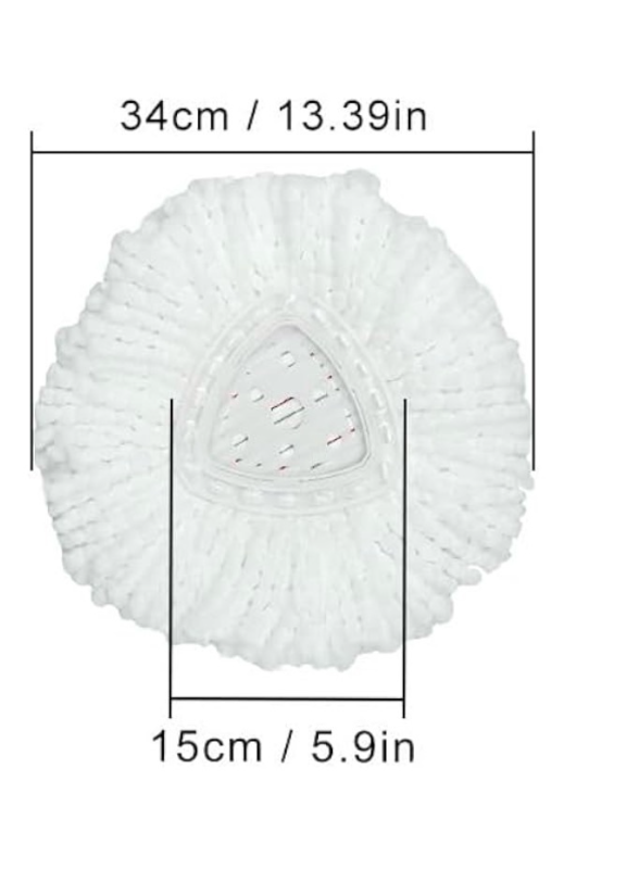 lot 5168 image: 2-Pack Mop Replacement Heads Compatible with Ocedar EasyWring 1-Tank Spin System, UP 40% More Cleaning Power Mop Replace Head, Microfiber and Machine Washable Deep Cleaning Mop Refills (White)