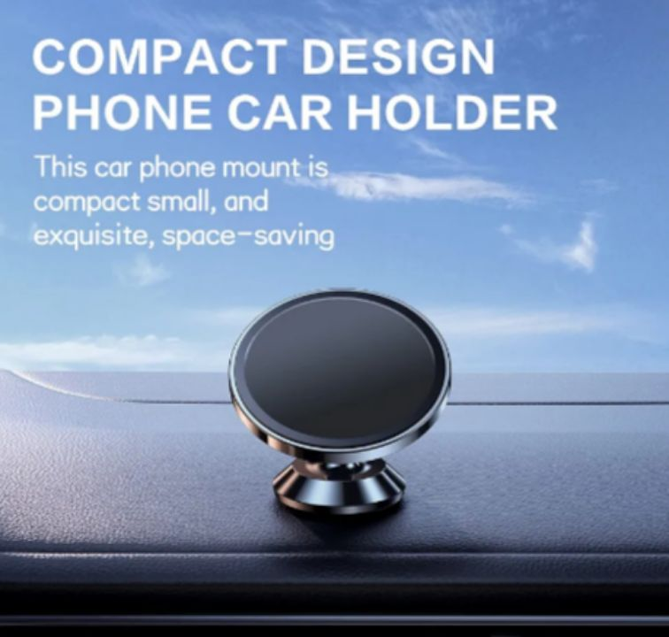 lot 5420 image: Magnetic Phone Car Mount, Strong Magnet Cell Phone Holder with 4 Metal Plate, Dashboard 360° Rotation & Degrees View