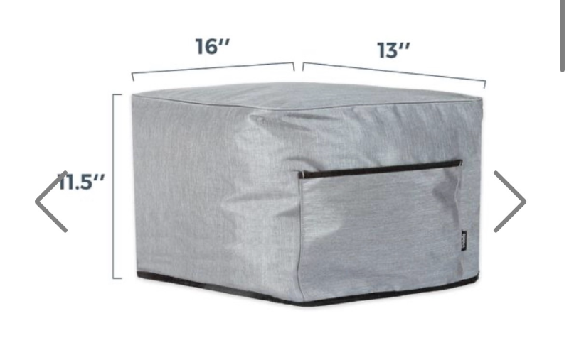 lot 5437 image: Crutello Indoor Grill Cover with Storage Pockets (Grey)