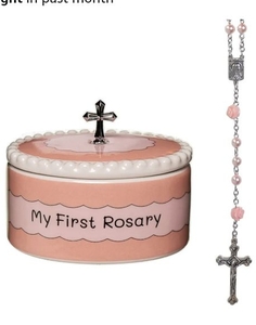 lot 5282 image: My First Rosary Pink Keepsake Box Set