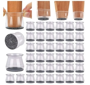 lot 5284 image: BUMACO 40-Pack Clear Silicone Chair Leg Floor Protectors