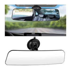 lot 5292 image: Car Rear View Mirror with Suction Cup, Anti Glare Wide Angle HD Auto Inside Rearview Mirror, 360 Degrees Adjustable Reduce Blind Spots, Universal for Vehicle, Marine, Boat, Truck, SUV, Van