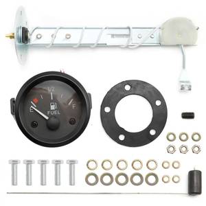 lot 5301 image: Zreneyfex 2 52mm Fuel Level Gauge Universal Car SUV wFuel Sensor E-12-F Pointer Meter 12V with Fuel Tank Sending Unit