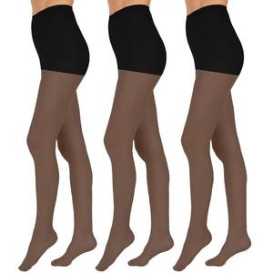 lot 5324 image: Leggs Everyday Control Top Sheer Toe Pantyhose for All Day Comfort, 100% Nylon, Jet Black, Size B (Pack of 3)