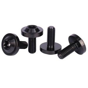 lot 5335 image: UHDFBDHF 4Pcs Titanium Bolt M6 10 15 20mm Torx T40 Screws for Bicycle Motorcycle Car Bolt (Black, M6x15mm)