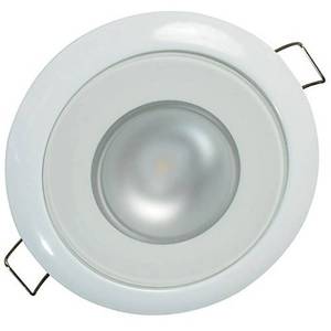lot 5337 image: Lumitec 113127 Mirage LED Exterior or Interior Down Light, Flush Mount, White Bezel, Spectrum RGBW,One Size