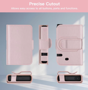 lot 5694 image: PU Leather Protective Case for Tandem TSlim X2  TSlim Insulin Pumps, Lightweight Diabetic Storage Carrying Case with Belt Clip (Rose Gold)