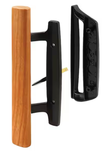 lot 5697 image: Customer Reviews for Prime-Line Sliding Glass Door Handle Set, 3-1516 in., Diecast, Black, MortiseHook Style