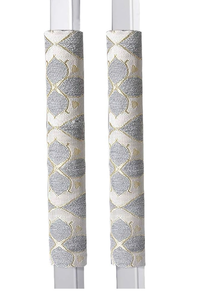 lot 5760 image: OUGAR8 Fridge Handle Cover Refrigerator Door Handle Covers Handmade Decor Protector for Ovens, Dishwashers. Keep Your Kitchen Appliance Clean from Smudges, Food Stains (Quatrefoil)