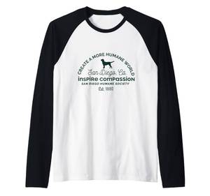 lot 5768 image: Create a More Humane San Diego Raglan Baseball Tee (S)