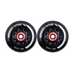 lot 5780 image: Rollerex VXT100 85A Kids RipStikInline Skate Wheels (2-pack wbearings, spacers and washers) (Use on Hockey Roller Blades) - Can Be Used As RipStik Caster Board Wheel Replacements (72mm)