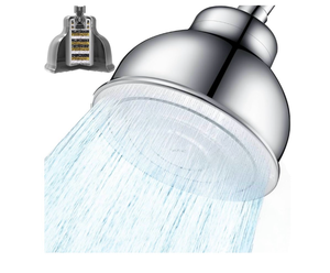 lot 5781 image: SonTiy Metal Filter Shower Head with Built-In Water Softener - Multi-Stage Filtration to Reduce Chlorine and Hard Water, Perfect for Sensitive Skin and Hair, Durable Chrome Finish