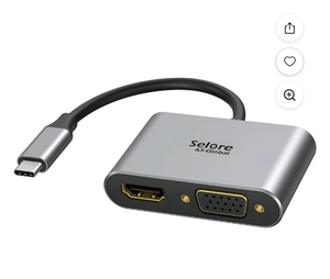lot 5782 image: USB C to HDMI VGA Adapter,USB Type C to VGA HDMI Adapter Thunderbolt 3 VGA Adapter for MacBook ProiPad ProAir 2020 2019 2018,Dell XPS 1315,Surface Pro, Galaxy S8S9, Huawei P20