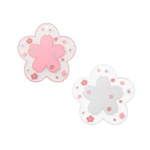 lot 5815 image: Sakura Coffee Cup Mat Kawaii Coaster 2PCS Cute Cherry Blossom PVC Home Tea Mug Pink Flower Pattern Anti-Skid Pot Bowl Pad Placemat for Desk Drink Table Decor Kawaii Accessories (Small)