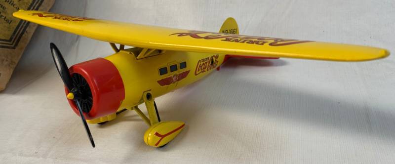 lot 8054 image: ERTL Coca-Cola - Sends Thirst Flying - 1929 Lockheed Air Express Die-Cast Metal Coin Bank - Coke