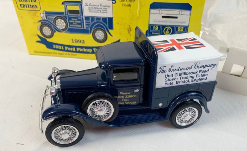 lot 8031 image: Limited Edition - 1931 Ford Pickup Truck Bank - 125 Scale - 1992