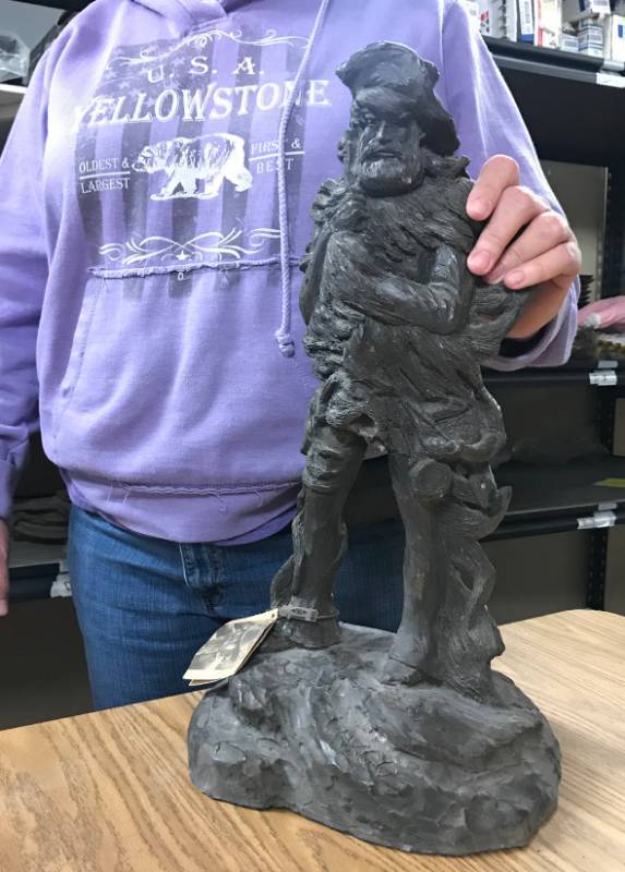 lot 8058 image: Fresh from an estate a Largo Bronzed Plaster Sculpture - ZEBEDIAH AND THE WIND - Texas Based Artist - Signed Largo - with Tag