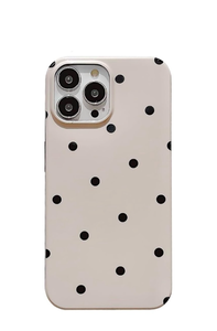 lot 5836 image: Retro Black Polka Dots Cute Phone Case Compatible with iPhone 12 Pro Max Classic Trendy Stylish Pattern Slim Chic Glossy Protective Girls Women Cover(iPhone 12promax 6.7inch,Beige)